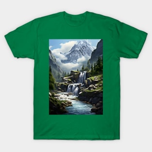 Mountain River Landscape Nature Photography T-Shirt